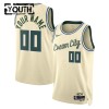 Camiseta Niños Milwaukee Bucks Personalizadas 2025-26 Nike City Edition Blanco Swingman Camiseta Niños Milwaukee Bucks Personalizadas 2025-26 Nike City Edition Blanco Swingman
